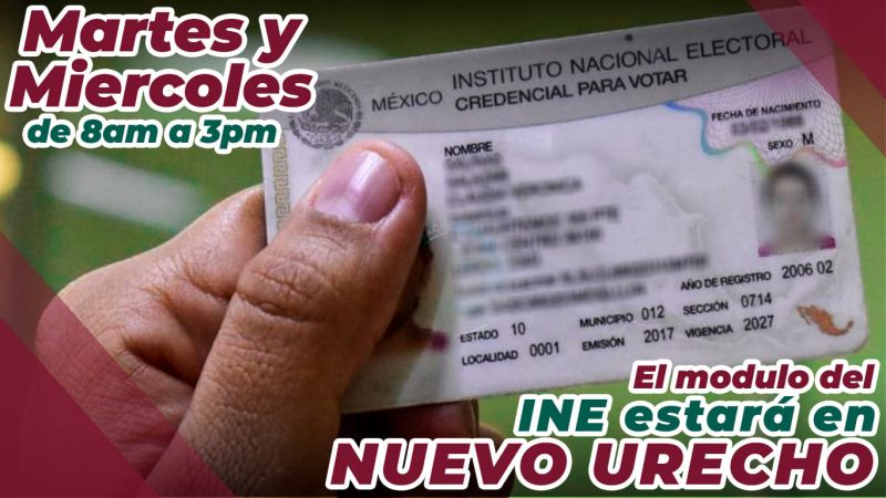 TRAMITA TU INE RECORDEMOS QUE ES NUESTRA IDENTIFICACION OFICIAL