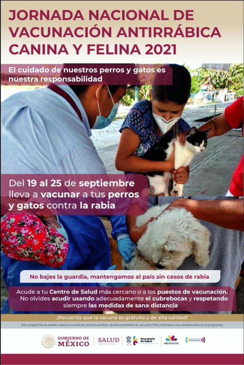 SEMANA DE VACUNACION ANTIRRABICA CANINA Y FELINA